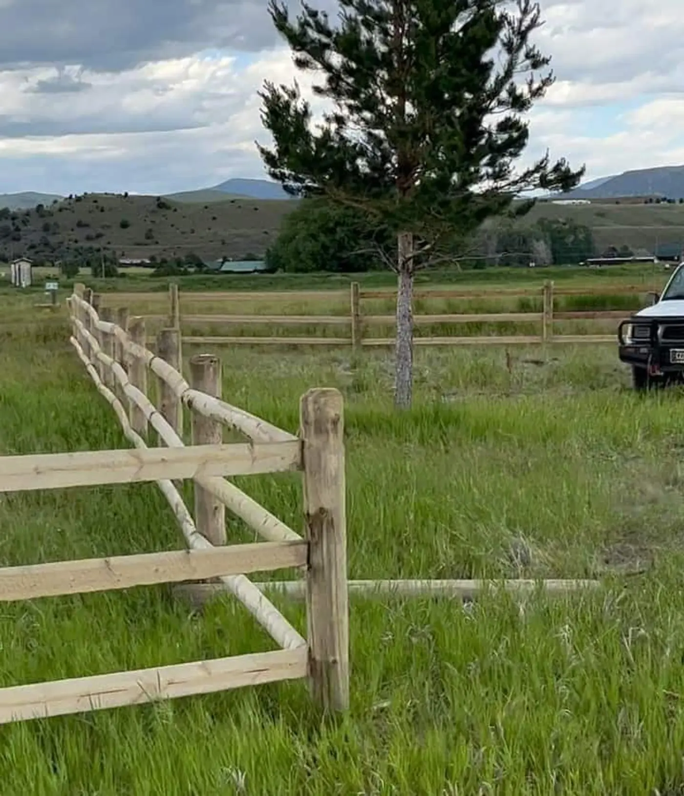 Split rail fence in Bozeman, Montana