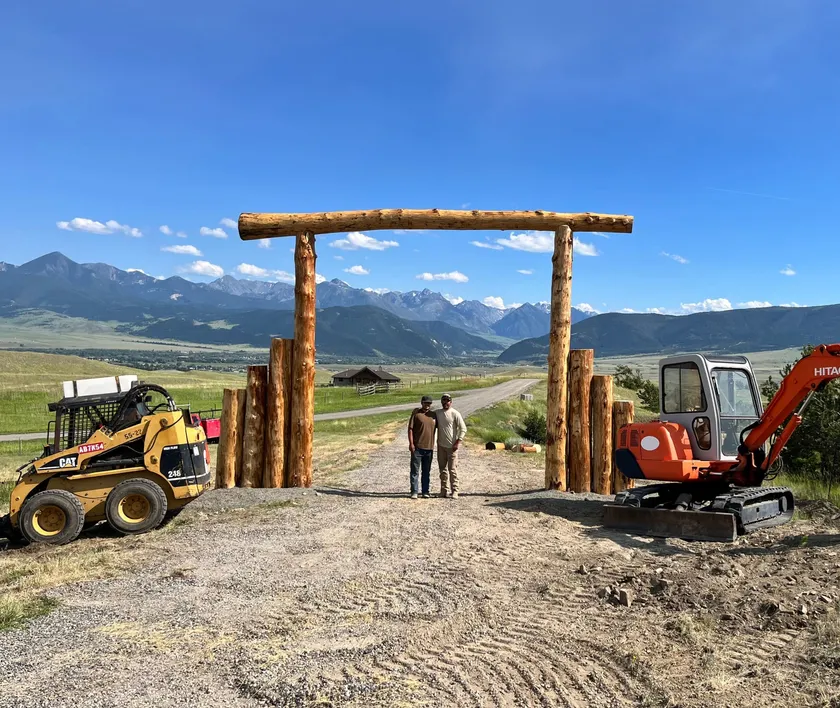 Log Archways project by Montana Ranch & Land in Southwest Montana — photo 5