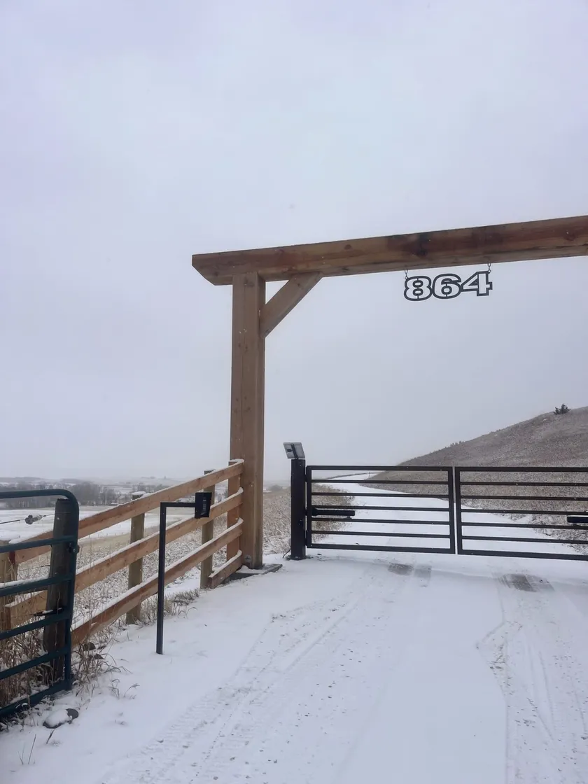 Automatic Ranch Gates & Custom Entrance Archways project by Montana Ranch & Land in Southwest Montana — photo 1
