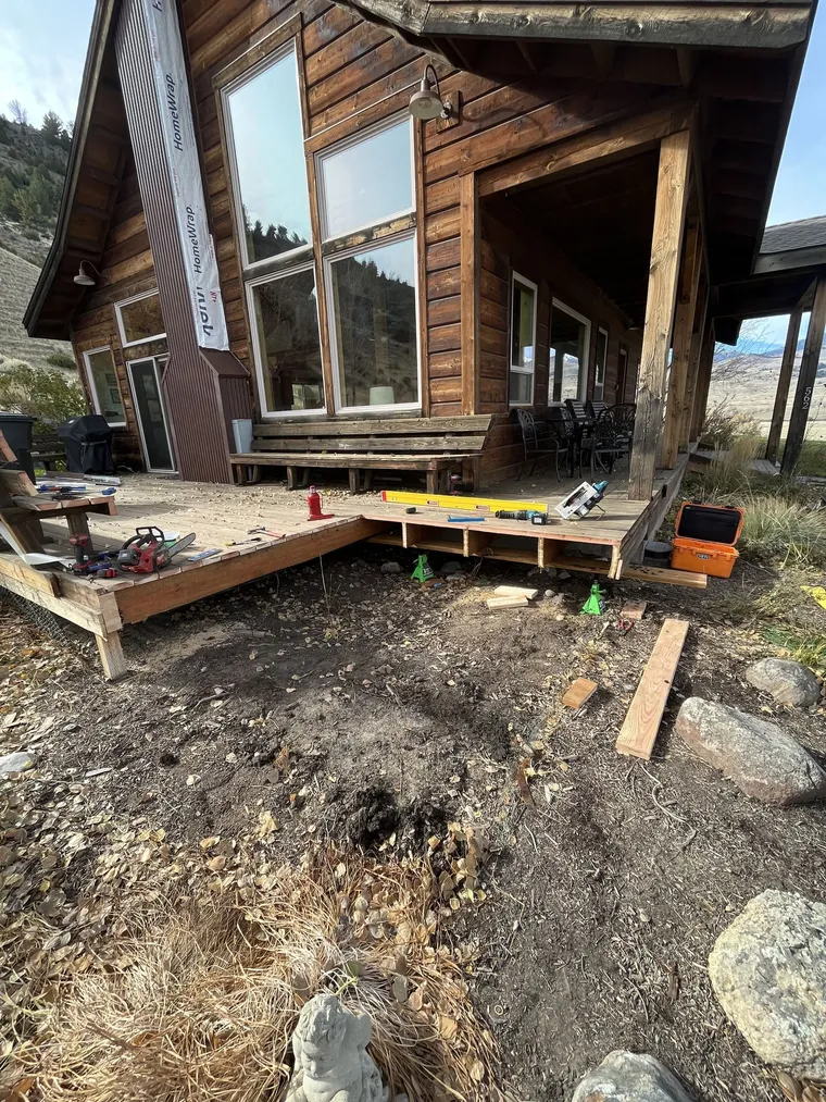 East River Road Deck & Hot Tub Pad — Paradise Valley, by Montana Ranch & Land Improvement Service