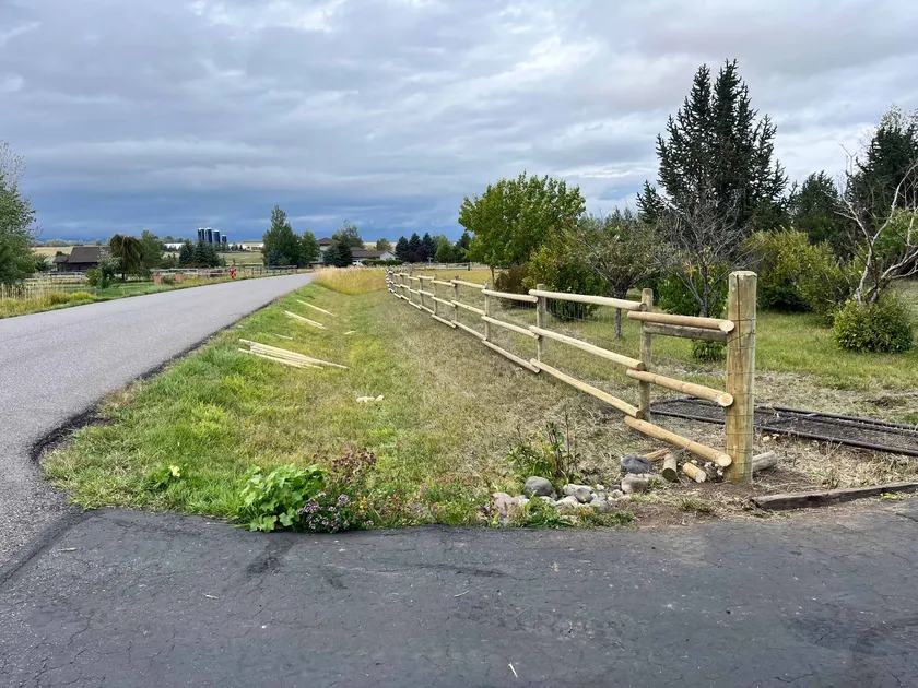 Round Rail Fence project by Montana Ranch & Land in Southwest Montana — photo 2