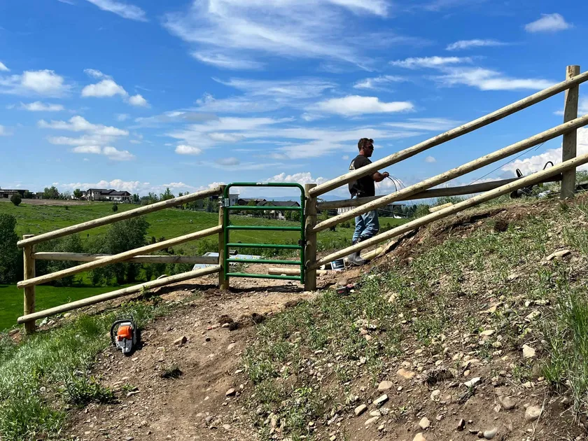 Round Rail Fence project by Montana Ranch & Land in Southwest Montana — photo 1