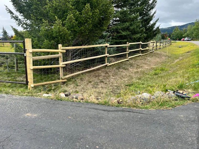Full Round Rail Fence, by Montana Ranch & Land Improvement Service