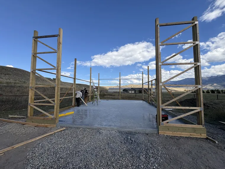 Pole Barn on Fresh Slab, by Montana Ranch & Land Improvement Service