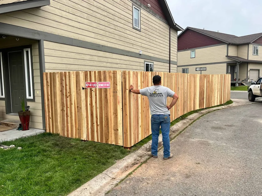 Cedar Privacy Fence project by Montana Ranch & Land in Southwest Montana — photo 6
