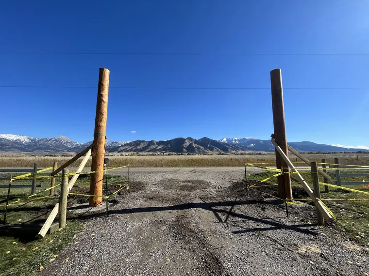 Springhill Arch Going Up — Springhill, by Montana Ranch & Land Improvement Service